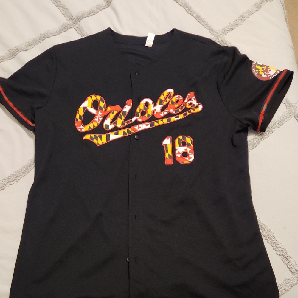 Vintage Black Baltimore Orioles Baseball Shirt XL